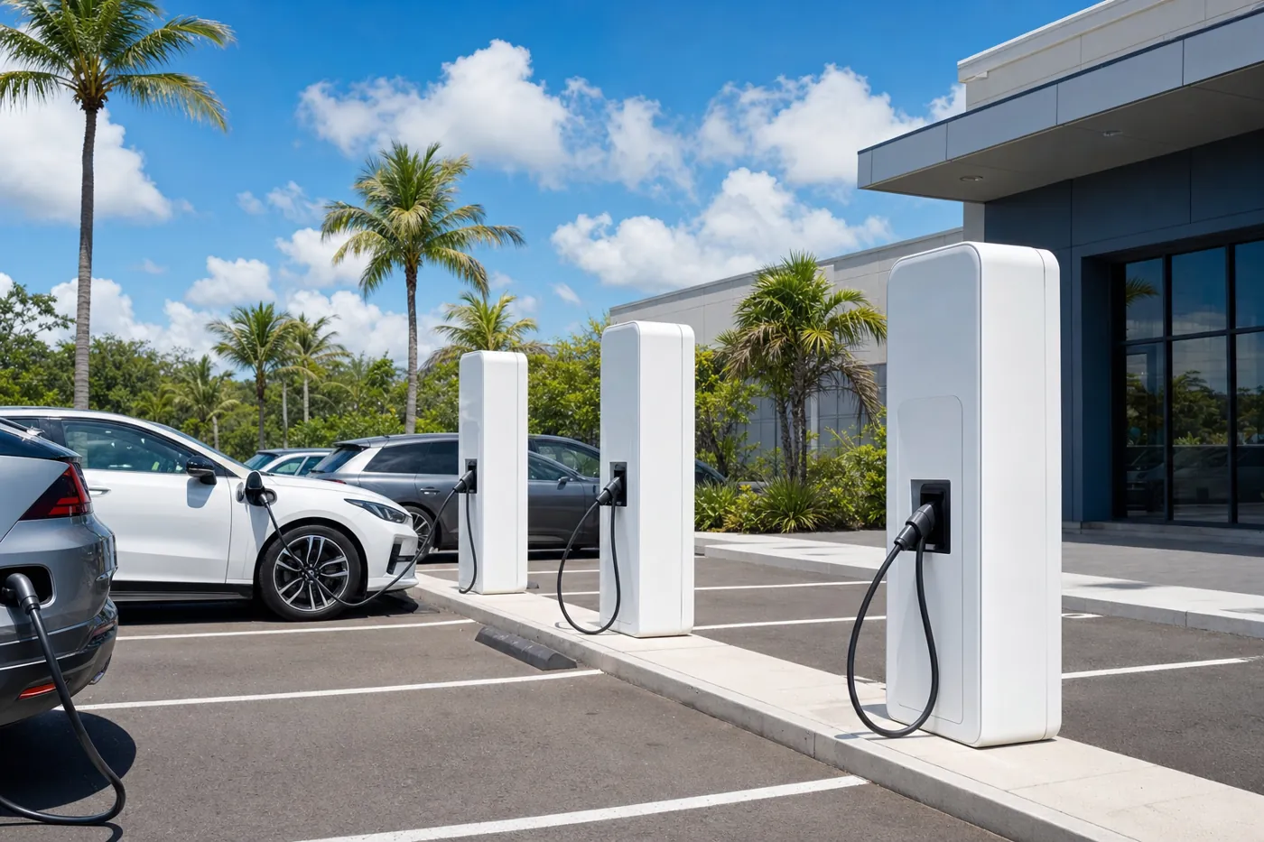 Bornes de recharge pour entreprise et copropriété en Martinique